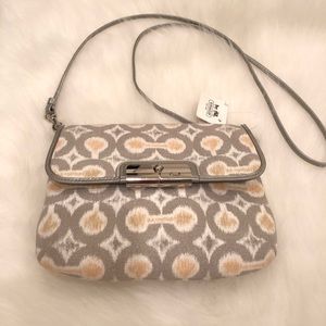 NWT Coach silver grey crossbody signature “c” bag